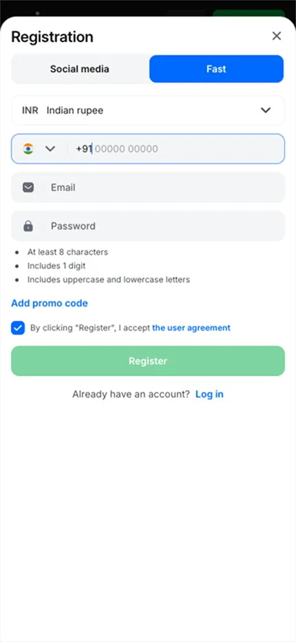 1win india Fast registration